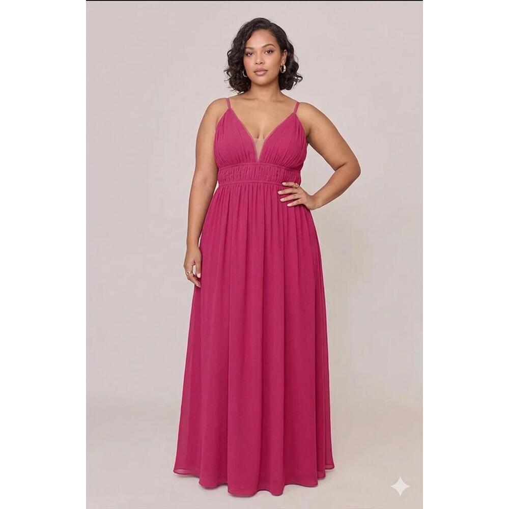 Revelry Alma Chiffon Dress – Hot Pink (Size 10)